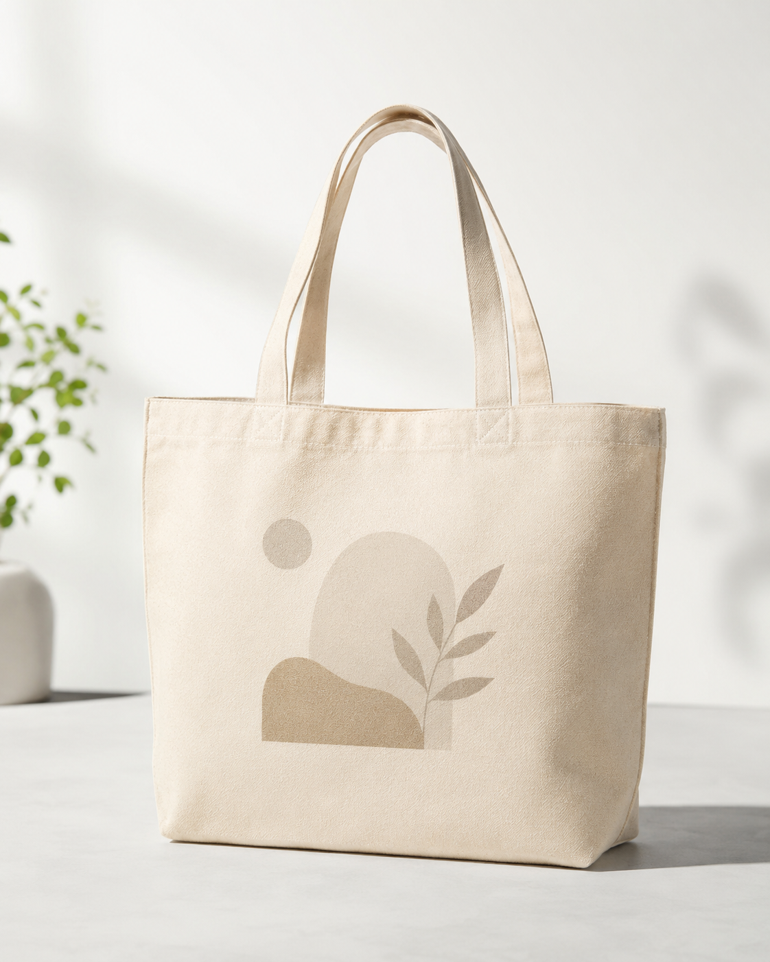 custom printed canvas tote bag with logo for brand promotion