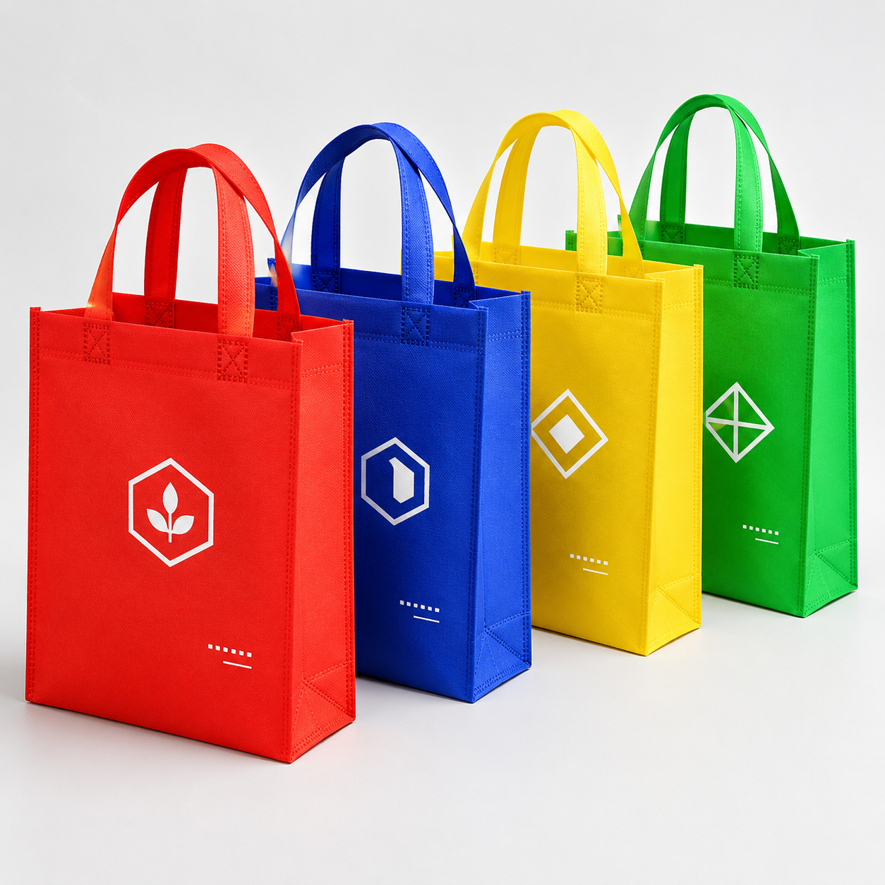 wholesale non-woven tote bags in multiple colors for bulk promotional orders