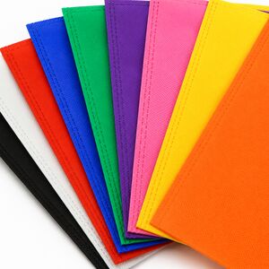 premium non-woven shopping bags with custom printed logos in multiple sizes